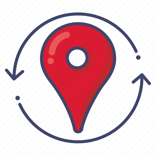 Map, pin, sycn, synchronize icon - Download on Iconfinder