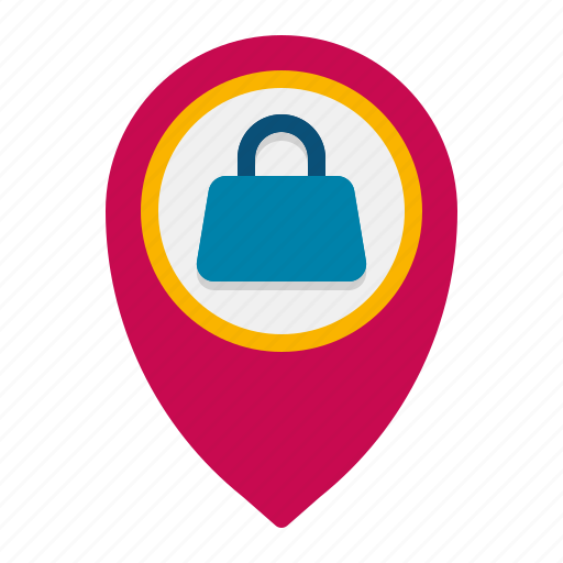 Shopping, destination, navigation, map, gps icon - Download on Iconfinder