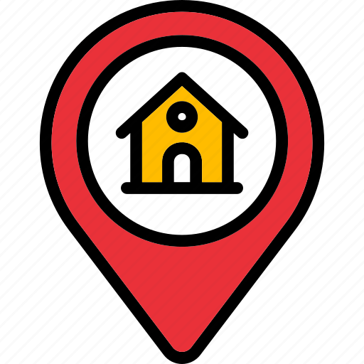 Destination, gps, home, location, navigation, pin, house icon - Download on Iconfinder