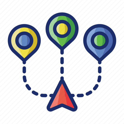 Multiple, destinations, location, network icon - Download on Iconfinder