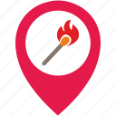 fire, location, place, poi, pointer