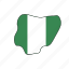 nigeria, flag, country, national, nation, world, globe 