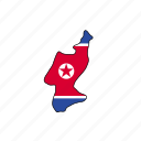 north, korea, direction, arrow, flag, country, national