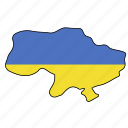 ukraine, flag, country, national, nation, world, globe