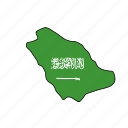 saudi, arabia, flag, country, national, nation, world