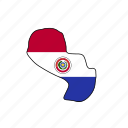 paraguay, flag, country, national, nation, world, globe