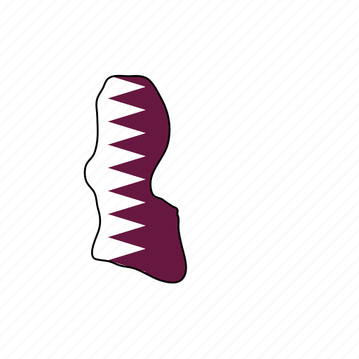 Qatar, flag, country, national, nation, world, globe icon - Download on Iconfinder