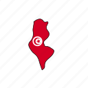 tunisia, flag, country, national, nation, world, globe 