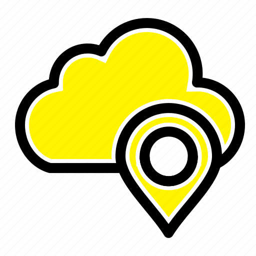 Cloud, map, marker, pin icon - Download on Iconfinder
