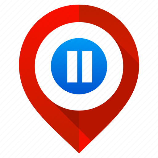 Location, map, marker, navigation, pause, pin, pointer icon - Download on Iconfinder