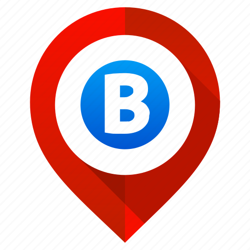 Letter b, location, map, marker, navigation, pin, pointer icon - Download on Iconfinder