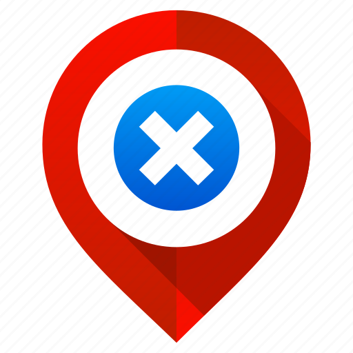 Cancel, cross, location, map, navigation, no, pin icon - Download on Iconfinder