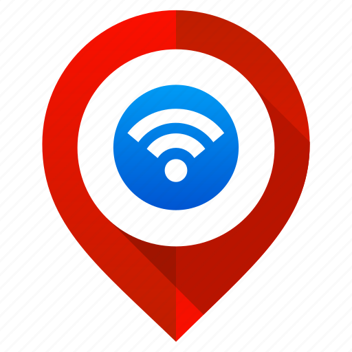 Location, map pin, marker, navigation, pointer, wi fi, wireless icon - Download on Iconfinder