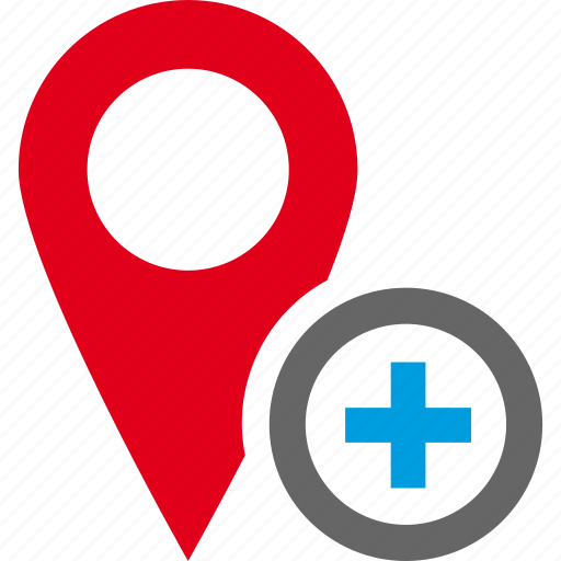 Add, address, location, map, pin, plus, route icon - Download on Iconfinder