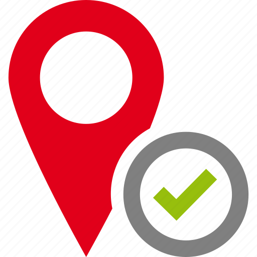Destination, map, ok, pin, right, tick icon - Download on Iconfinder