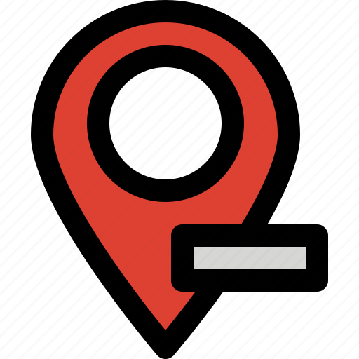 Location, map, minus, navigation, pin, world icon - Download on Iconfinder