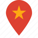 arrow, favorite, location, map, mosque, navigation, pin