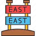 east direction, direction, east, location, navigation, compass, position, map