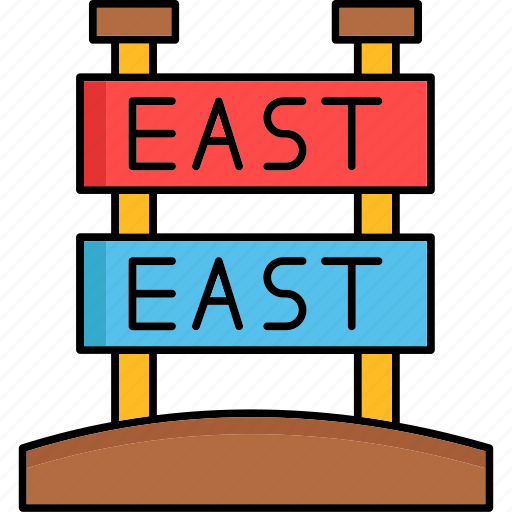East direction, direction, east, location, navigation, compass, position icon - Download on Iconfinder