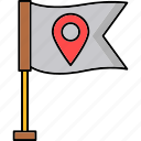 flag icon, location marker, navigation, map, pin, map-locator, gps, map-pin, location