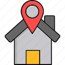 house location, home location, location, home, house, pin, map, navigation, location pointer
