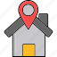 house location, home location, location, home, house, pin, map, navigation, location pointer 