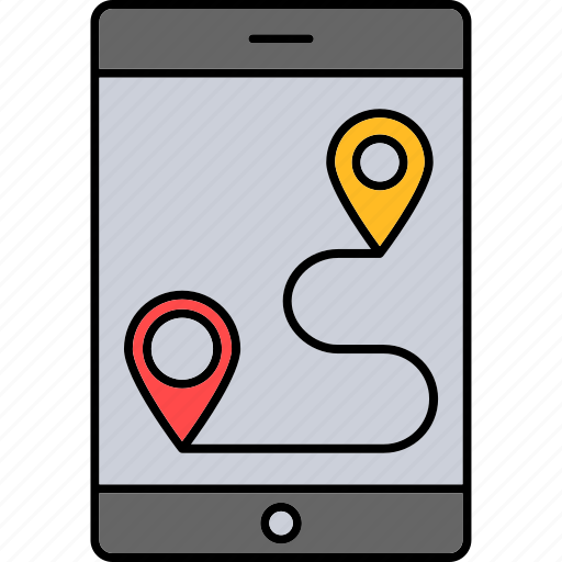 Online direction, online location, navigation, navigation tool, direction-tool, map, mobile icon - Download on Iconfinder