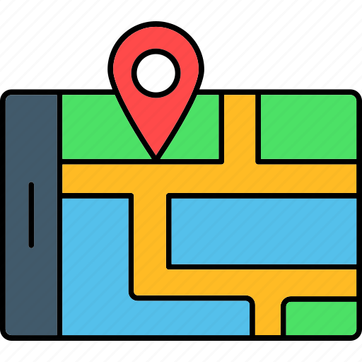Street map, map, location, pin, gps, placeholder, position icon - Download on Iconfinder