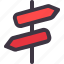 arrow, direction, navigation, sign 