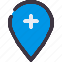 location, map, navigation, pin, plus