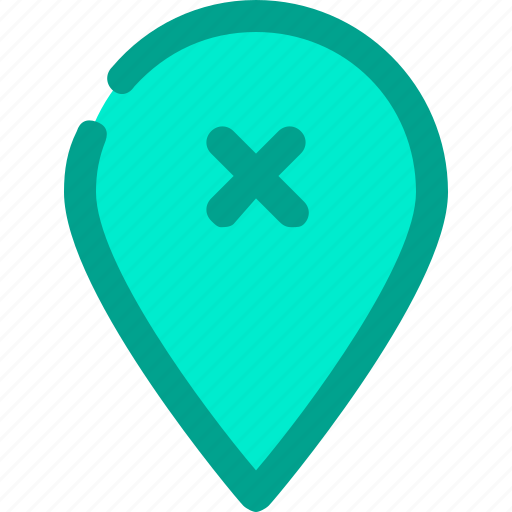 Delete, location, map, navigation, pin icon - Download on Iconfinder