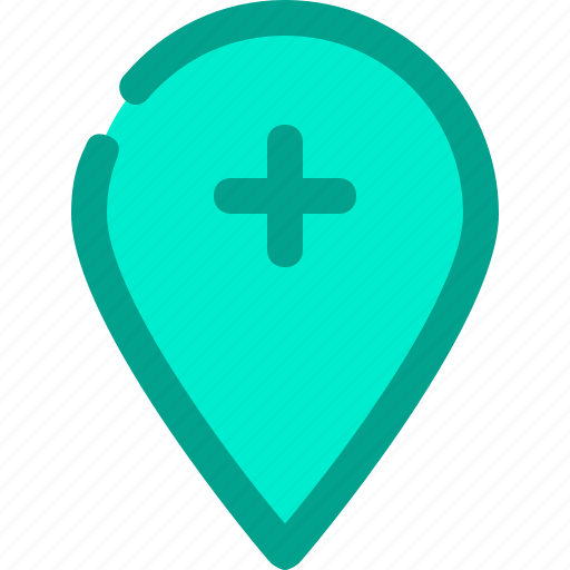 Location, map, navigation, pin, plus icon - Download on Iconfinder