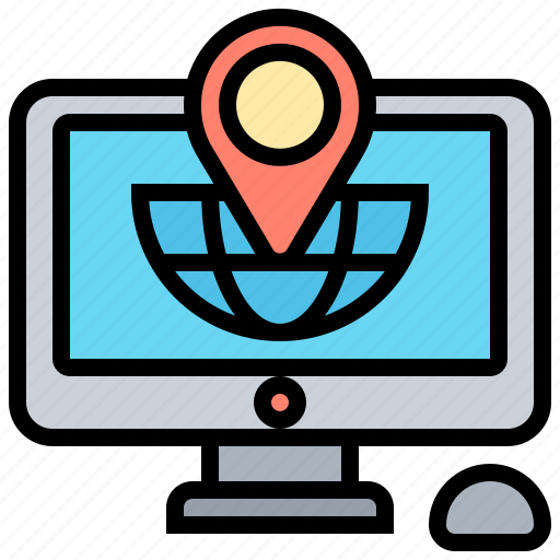 Computer, location, map, online, software icon - Download on Iconfinder