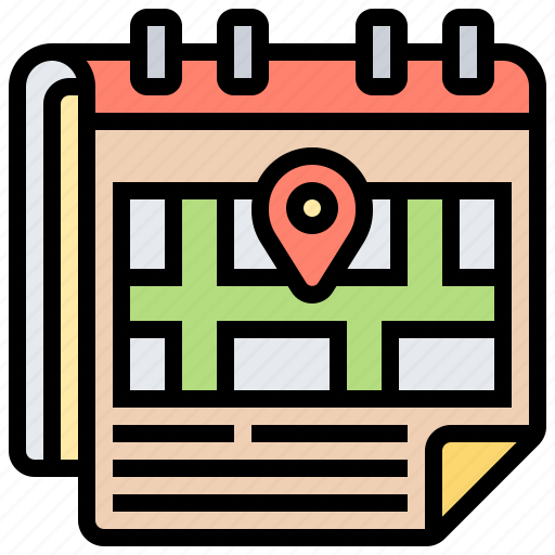 Destination, location, map, notebook, place icon - Download on Iconfinder