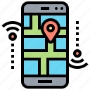 location, map, mobile, navigation, signal