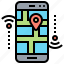 location, map, mobile, navigation, signal 