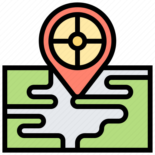 Destination, journey, location, map, target icon - Download on Iconfinder
