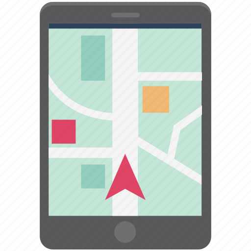 Gps, location, location tracing, map, map device, navigation, online map icon - Download on Iconfinder