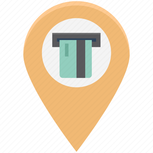 Atm location, atm on highway location, bank location, cash withdraw location, location, map, navigation icon - Download on Iconfinder