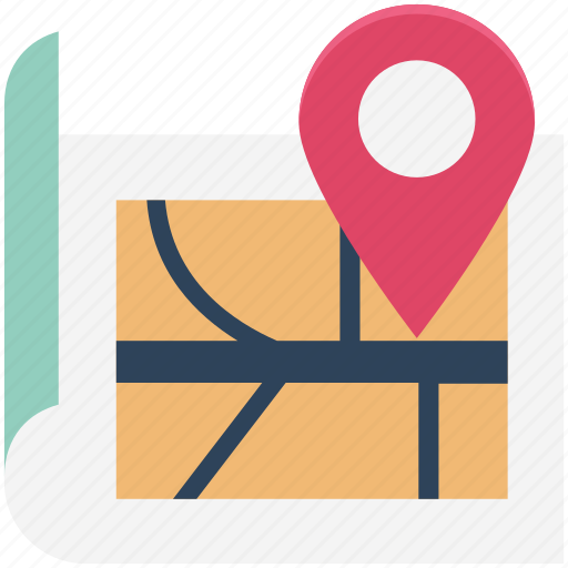 Direction, map, map pin, navigation, path, pin, route icon - Download on Iconfinder