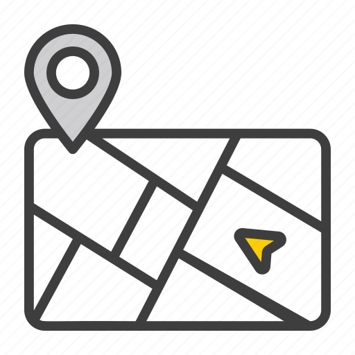 Navigation, location, direction, map, gps, pin, arrow icon - Download on Iconfinder