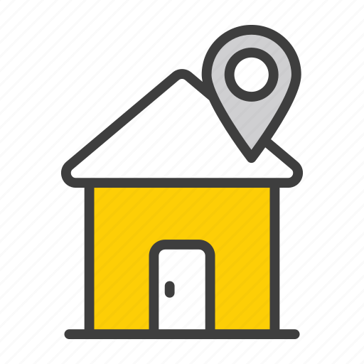 Home location, location, home, house, house-location, pin, map icon - Download on Iconfinder
