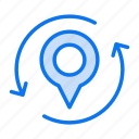 reload location, location, location-refresh, rerouting-location, location-pin, navigation, location-pointer, location-marker, map