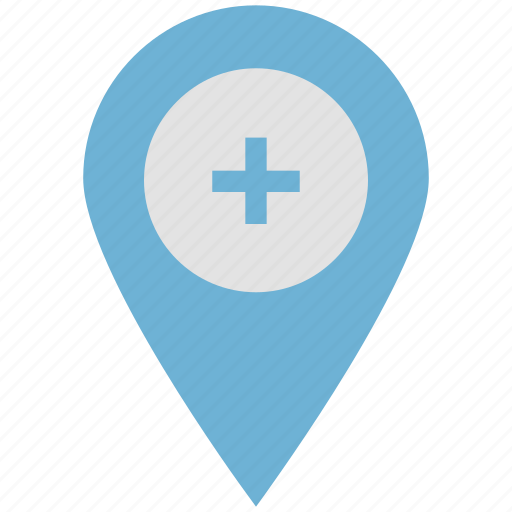 Clinic, dispensary, hospital, hospital clinic, hospital sign, location sign icon - Download on Iconfinder