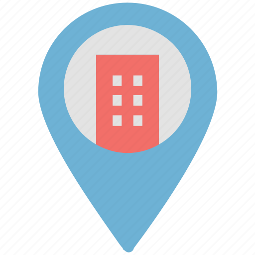 Building, court, court building, location sign, map locator, map pointer, pointer button icon - Download on Iconfinder