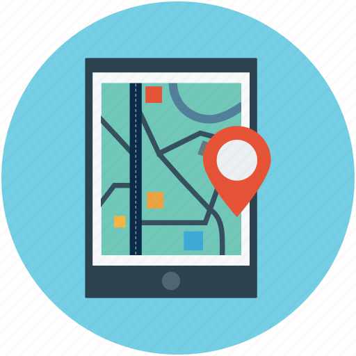 Gps, map, map device, mobile, navigation, tab icon - Download on Iconfinder