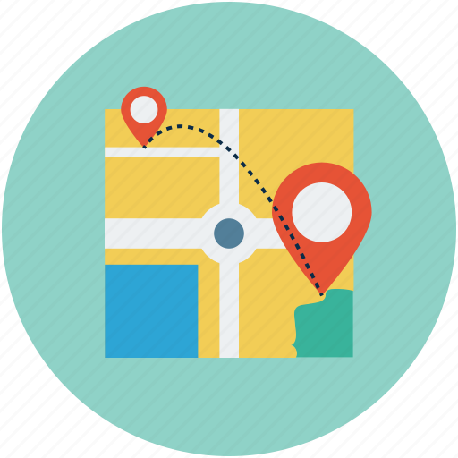 Distance, gps, location, map, marker pin, navigation icon - Download on Iconfinder