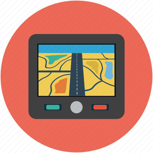 Gps, map, map device, mobile map, navigation, online map icon - Download on Iconfinder