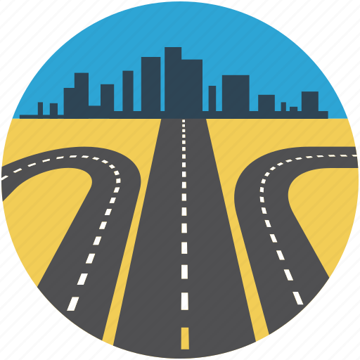 Direction, direction road, highway, road, rout, thoroughfare icon - Download on Iconfinder