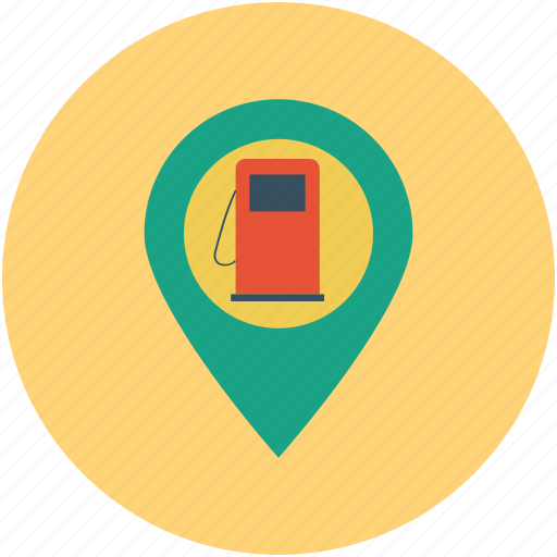 Filling station, gas station, map, petrol bunk, petrol station, pin, pointer icon - Download on Iconfinder